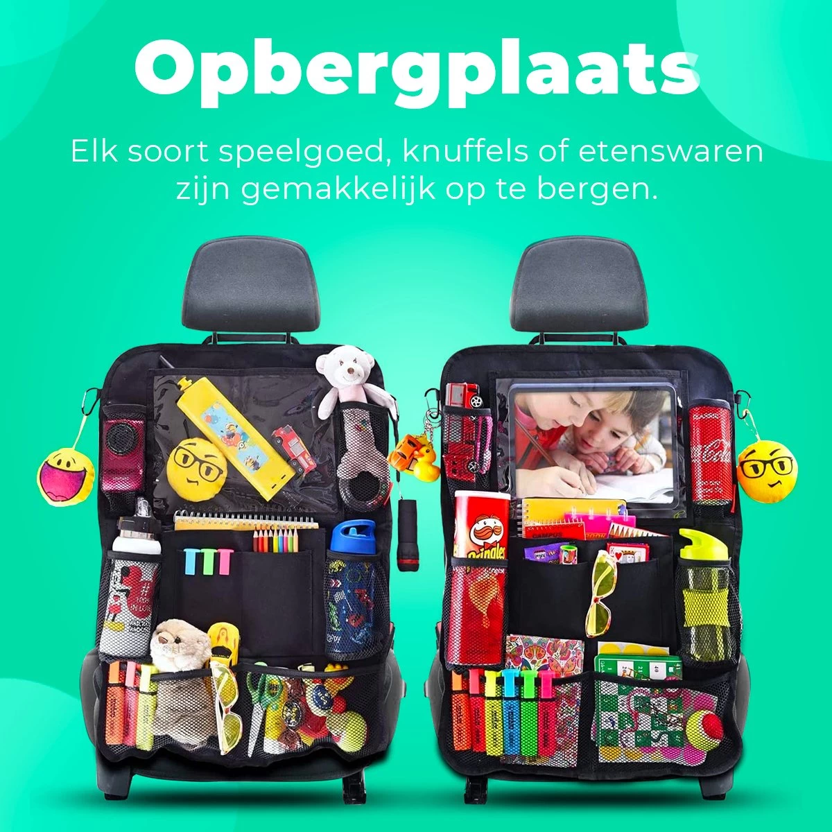Essential Goods Autostoel Organizer - Incl. IPadhouder - Opbergtas Auto - Car Organizer - 1 Stuk - Afbeelding 9