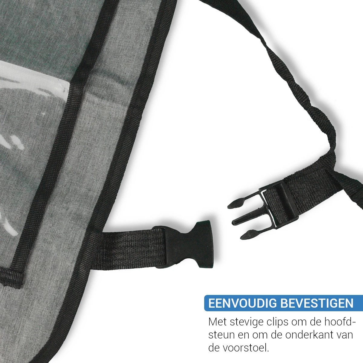 Vannons - Autostoel Organizer - Auto Organizer Voor Kinderen - Met IPadhouder - Grijs - Afbeelding 3