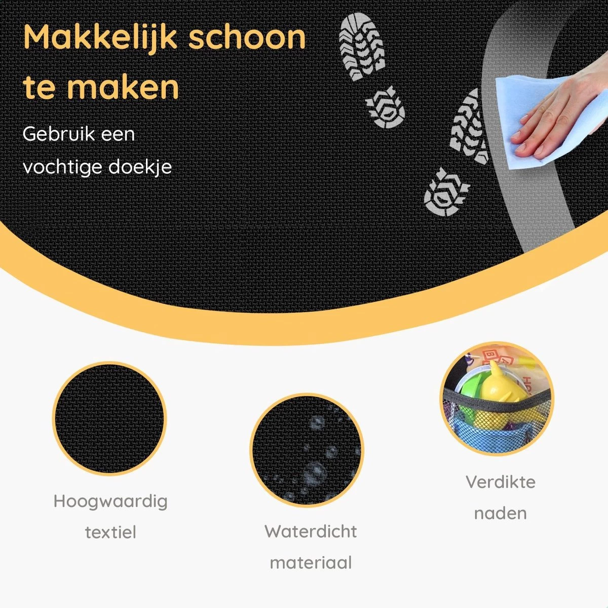 Merkloos Autostoel Organizer Met Tablet Houder - Universele Autostoel Beschermer - Autostoel Hoes Voor Kinderen - Afbeelding 4