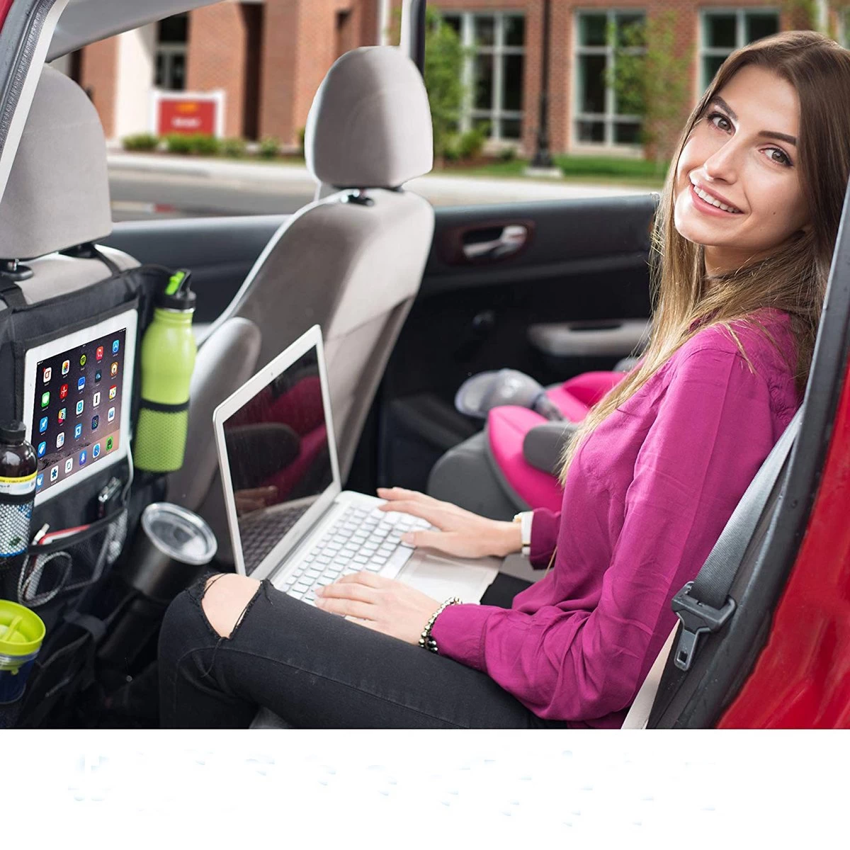 Venneweide - Luxe En Degelijke Autostoel Organizer - Auto Organizer Met Tablethouder - Extra Veel Opbergruimte - Geschikt Voor Baby En Kinderen. Top Kwaliteit - Afbeelding 3