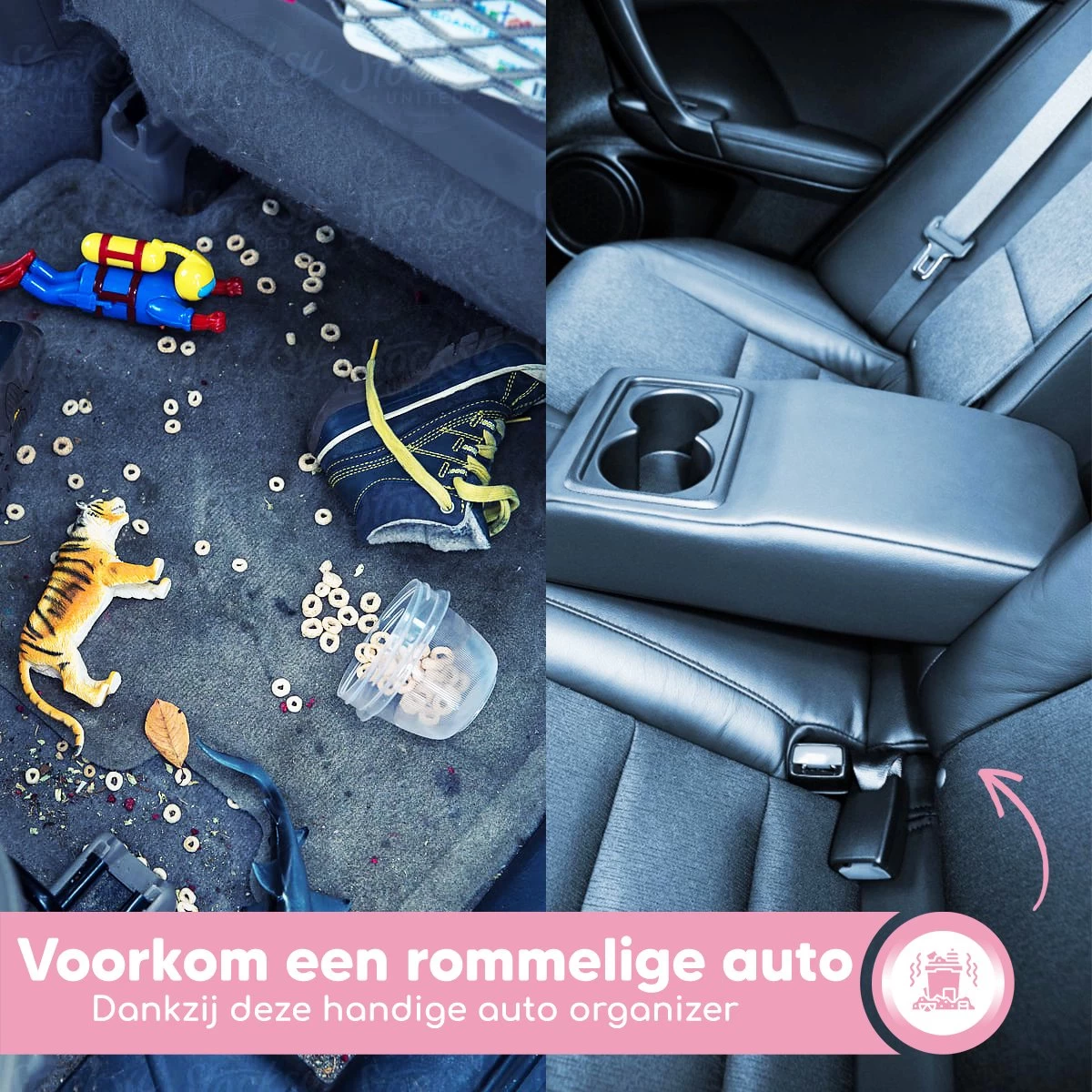 Merkloos Bablue Autostoel Organizer Voor Kinderen - Roze - Veel Verschillende Vakjes - Leuke Vormgeving - Autostoel Beschermer Voor Kinderen - Auto Organizer Kind - Reistafel Voor Kinderen - Auto Organizer Kinderen - Autostoel Tafeltje Kind - Afbeelding 2