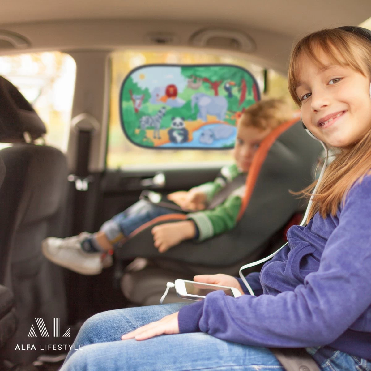 ALFA LIFESTYLE® Statische Zonneschermen – SHADE PRO V4- Jungle – Zonnescherm Auto Baby – UV Protectie Bescherming - 2 Stuks - Afbeelding 6