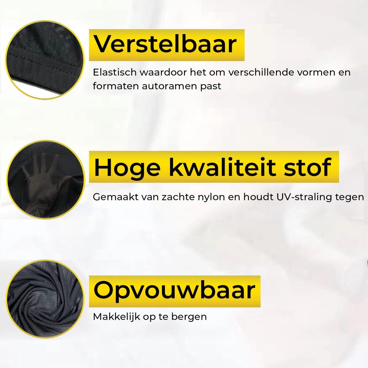 MostEssential Premium Zonnescherm Auto Baby – Zonnescherm Auto Zijruit - Zonwering Auto Voor Baby En Kind – UV Protectie - Zonder Zuignappen - Inclusief Luxe Opbergtas - Afbeelding 2