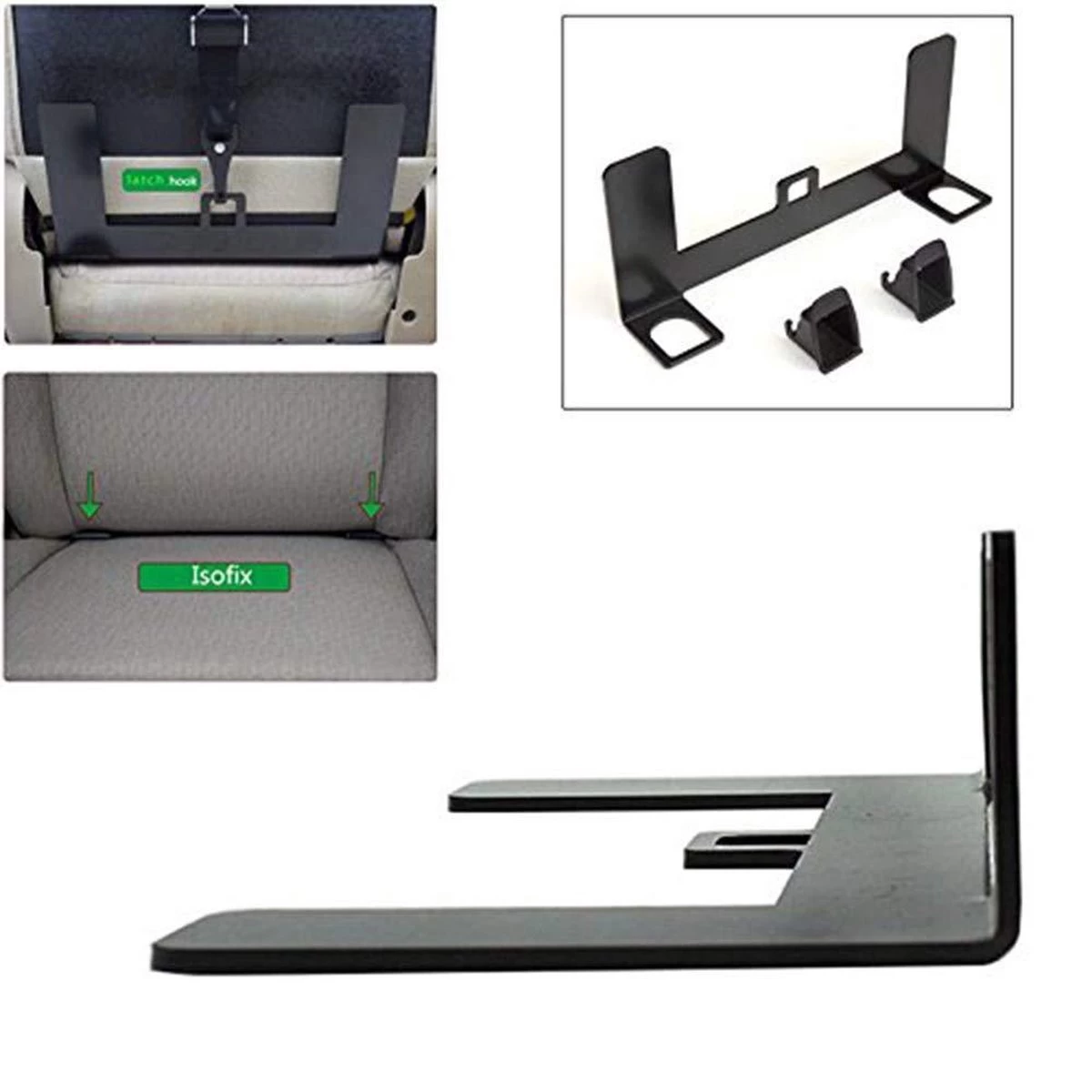 Merkloos ISOFIX - Interface - Kinderzitje - Installatiebasis Met Beugelslot - 5 Mm - Staal Massief ✅ - Afbeelding 2