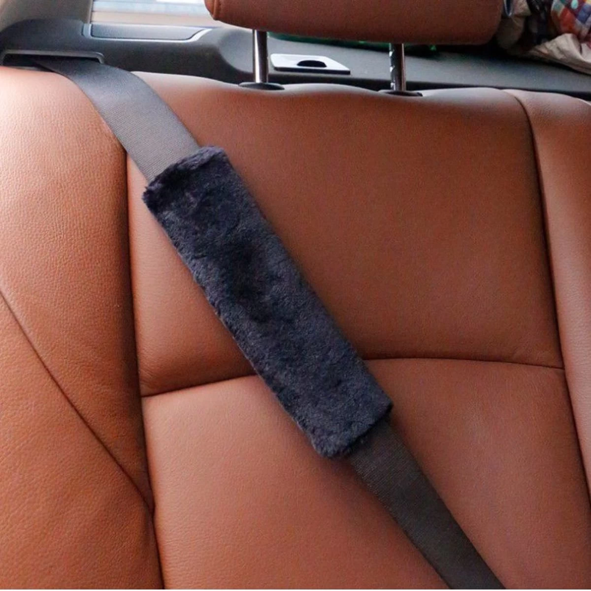 Hazlö Luxe Gordelhoezen - Extra Zacht - Schouderhoezen - Gordelkussen - Auto Gordel Beschermer - Gordel Beschermer - Gordelhoes - 2 Stuks - Zwart - Afbeelding 3