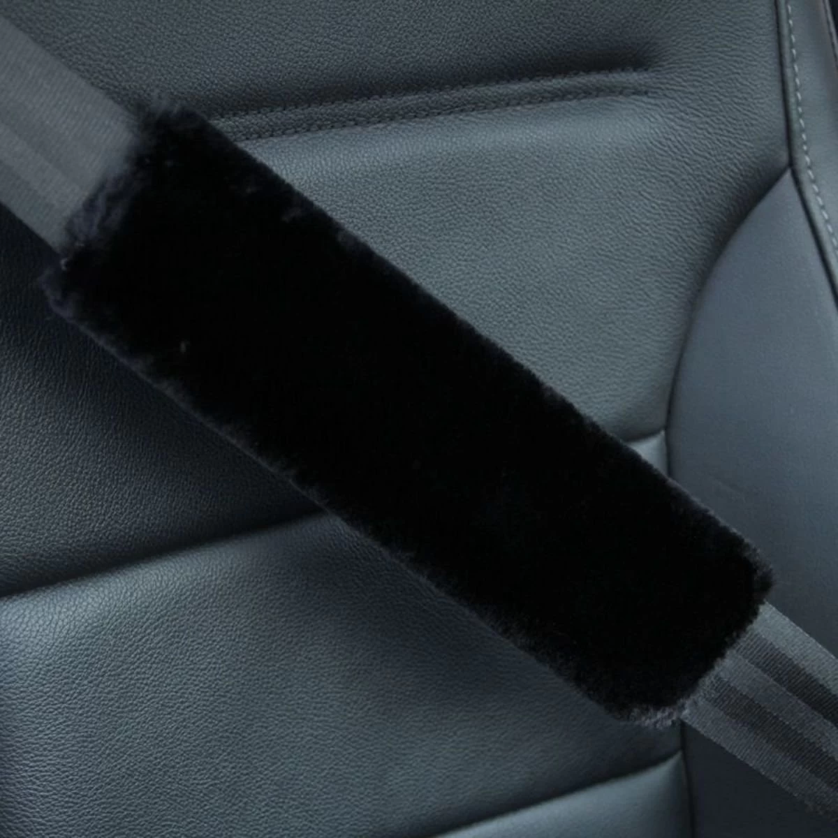 Hazlö Luxe Gordelhoezen - Extra Zacht - Schouderhoezen - Gordelkussen - Auto Gordel Beschermer - Gordel Beschermer - Gordelhoes - 2 Stuks - Zwart - Afbeelding 5