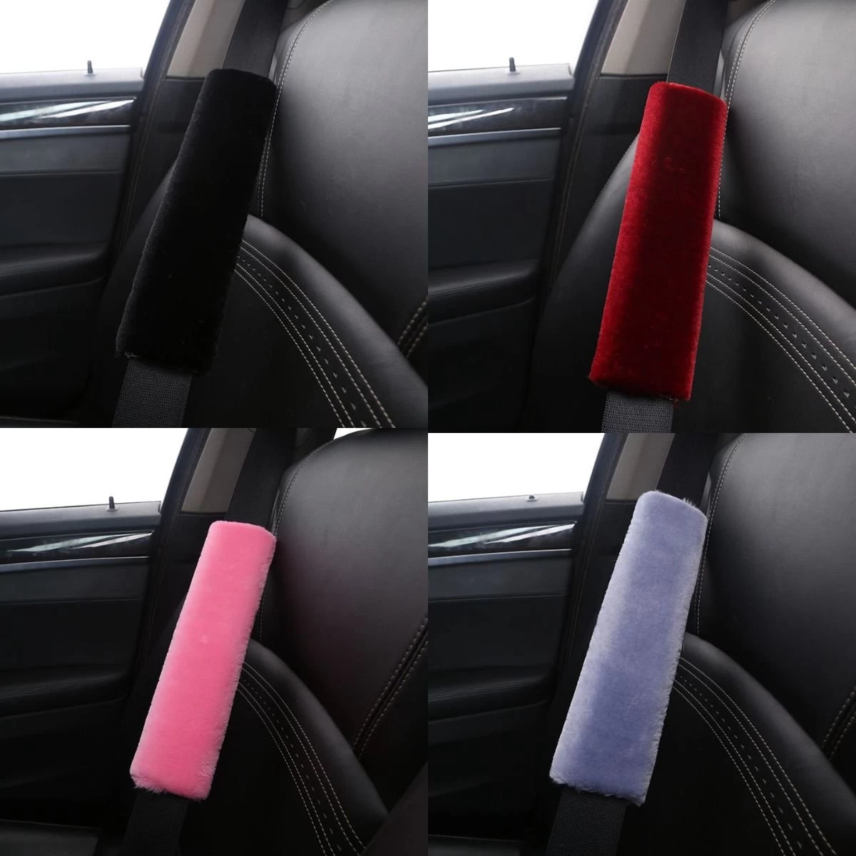 Hazlö Luxe Gordelhoezen - Extra Zacht - Schouderhoezen - Gordelkussen - Auto Gordel Beschermer - Gordel Beschermer - Gordelhoes - 2 Stuks - Rood - Afbeelding 3