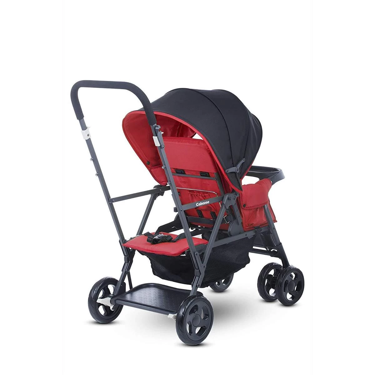 Joovy Caboose Graphite Stand On Tandem Buggy - Rood - Duo Buggy - Dubbele Buggy - Afbeelding 2