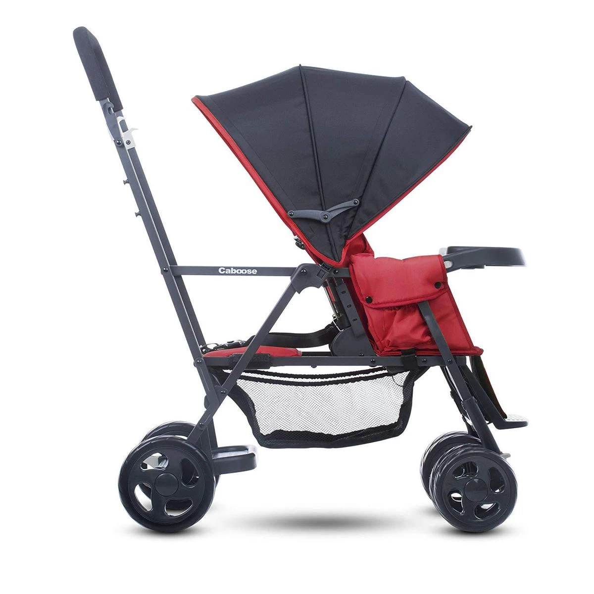 Joovy Caboose Graphite Stand On Tandem Buggy - Rood - Duo Buggy - Dubbele Buggy - Afbeelding 3