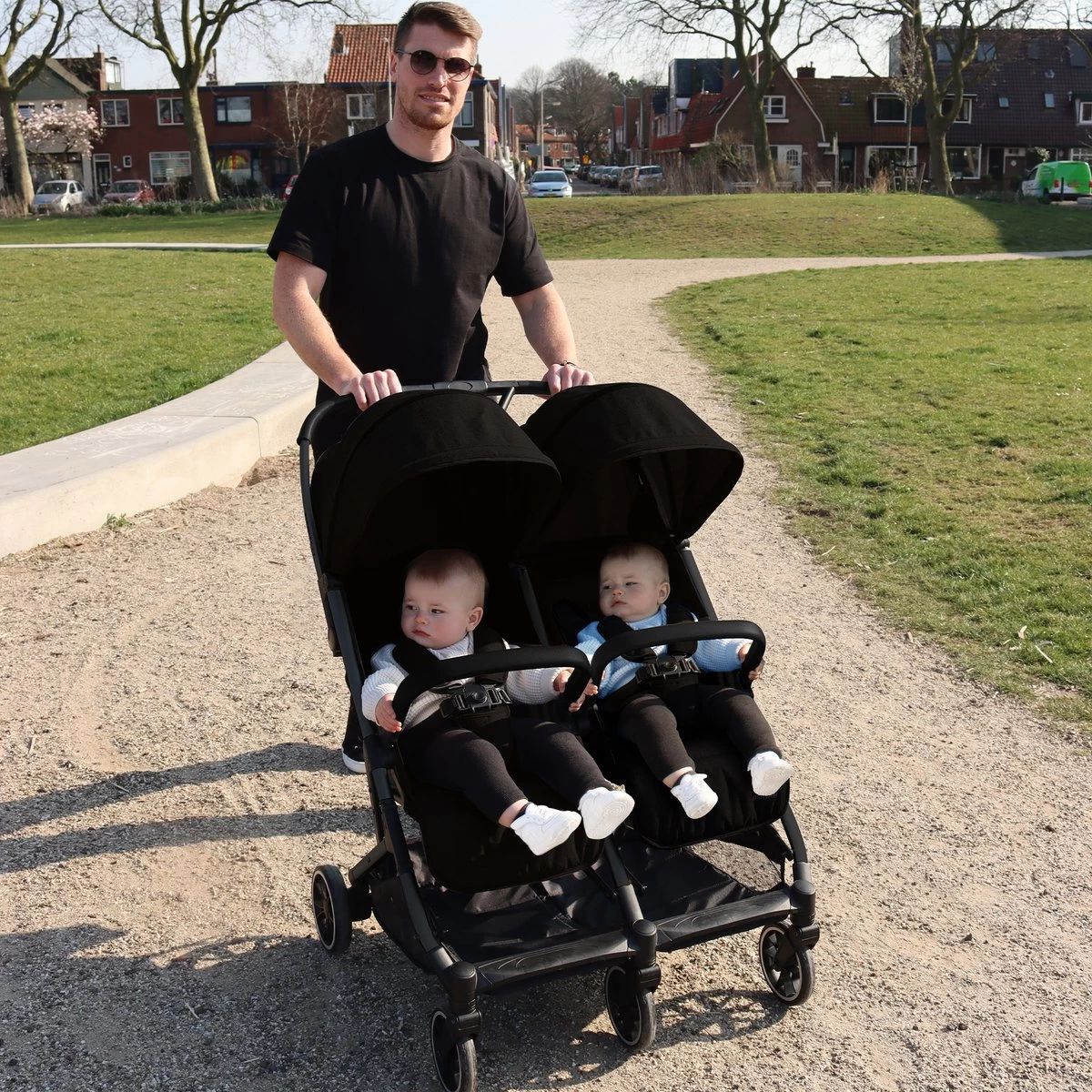 Deryan Luxe Rolo X2 Dubbele Buggy - Duo Buggy - Zwart - Afbeelding 7