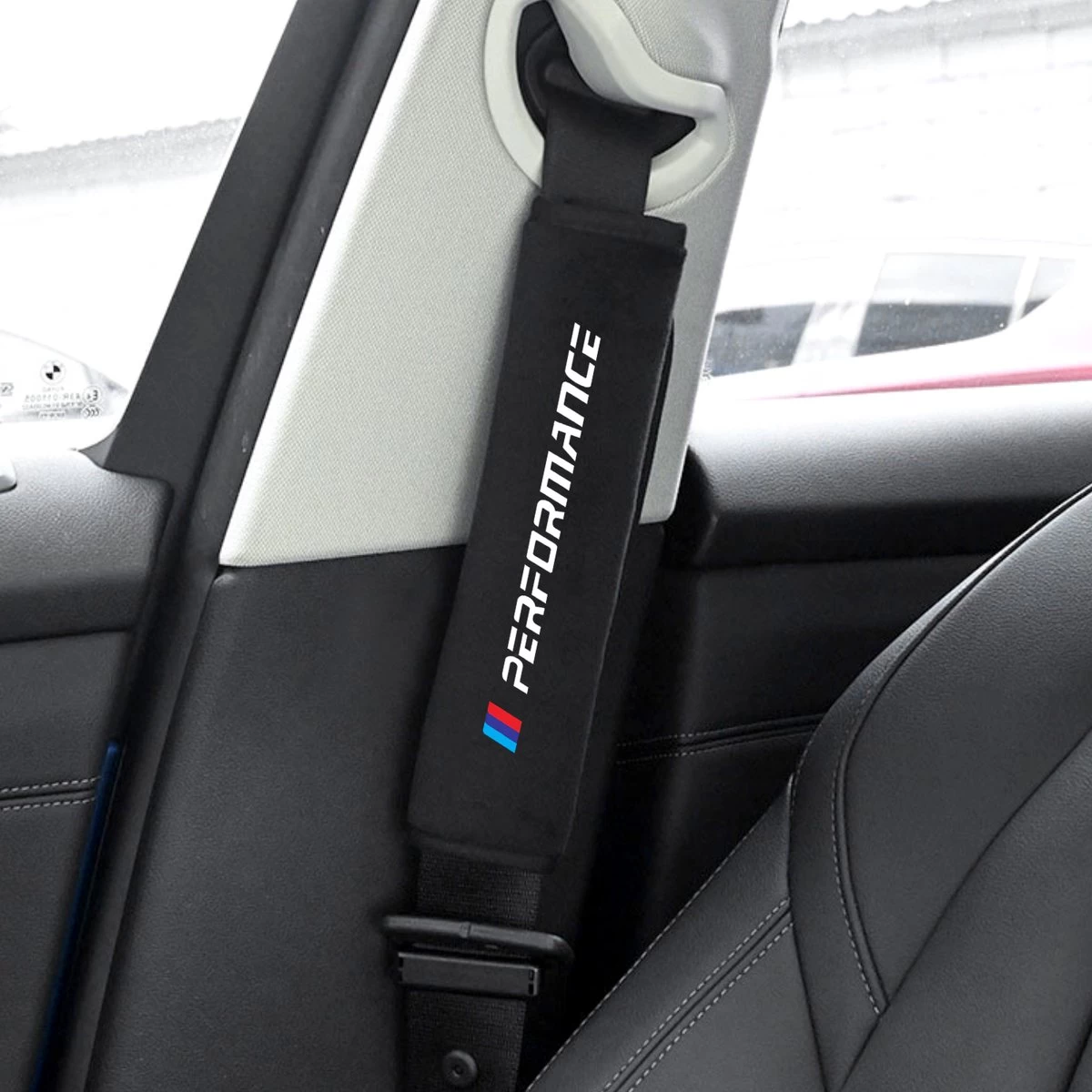 Merkloos Zachte Gordelcovers - Performance Print - Set Van 2 Gordelhoezen - Past Bij Oa. BMW 1-serie / 3-serie / 5-serie / E46 / E90 / E92 / M3 / M4 / M5 - Zachte Gordel Hoes Beschermer - Ook Voor Kinderen - Auto Accessoires - Gordelhoes Gordelbeschermer