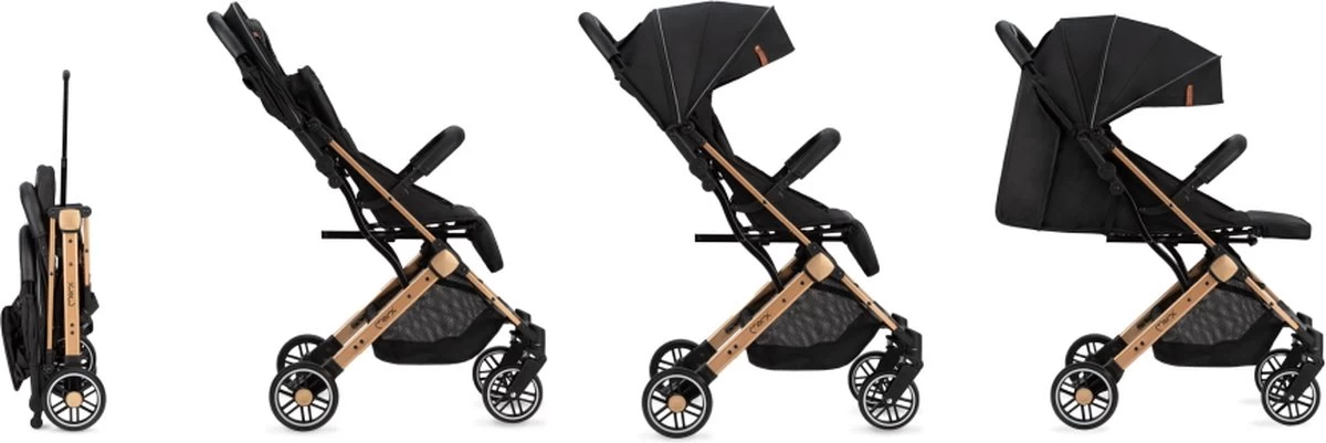MoMi Wandelwagen Estelle - Zwart - Afbeelding 2