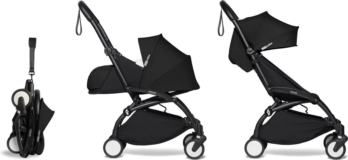 Babyzen YOYO² Buggy COMPLEET / FULL SET 0+ En 6+ Zwart Frame Zwart