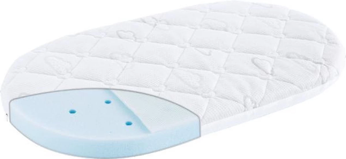 Merkloos Kinderwagen Matrasje Ultra Soft Ovaal Universeel