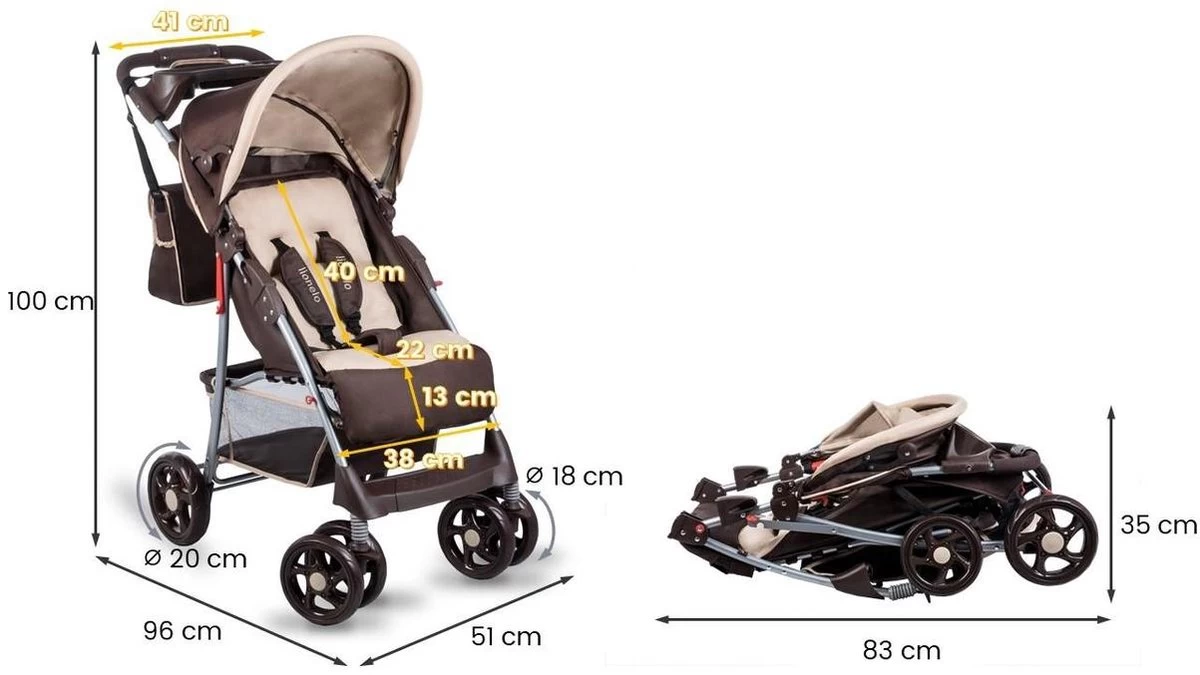 Lionelo Emma Plus – Kinderwagen - Blauw Scandi - 6 Maanden Tot 5 Jaar - Afbeelding 7
