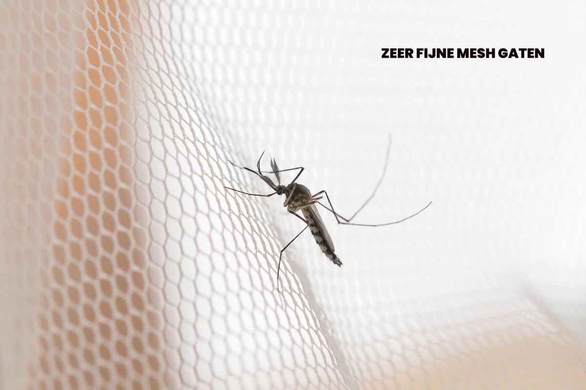 Universele Klamboe – Muggen- & Insectengaas Babybed – Muskieten En Muggennet – Voor Ledikant Kinderwagen Campingbedje – Wit - Afbeelding 5
