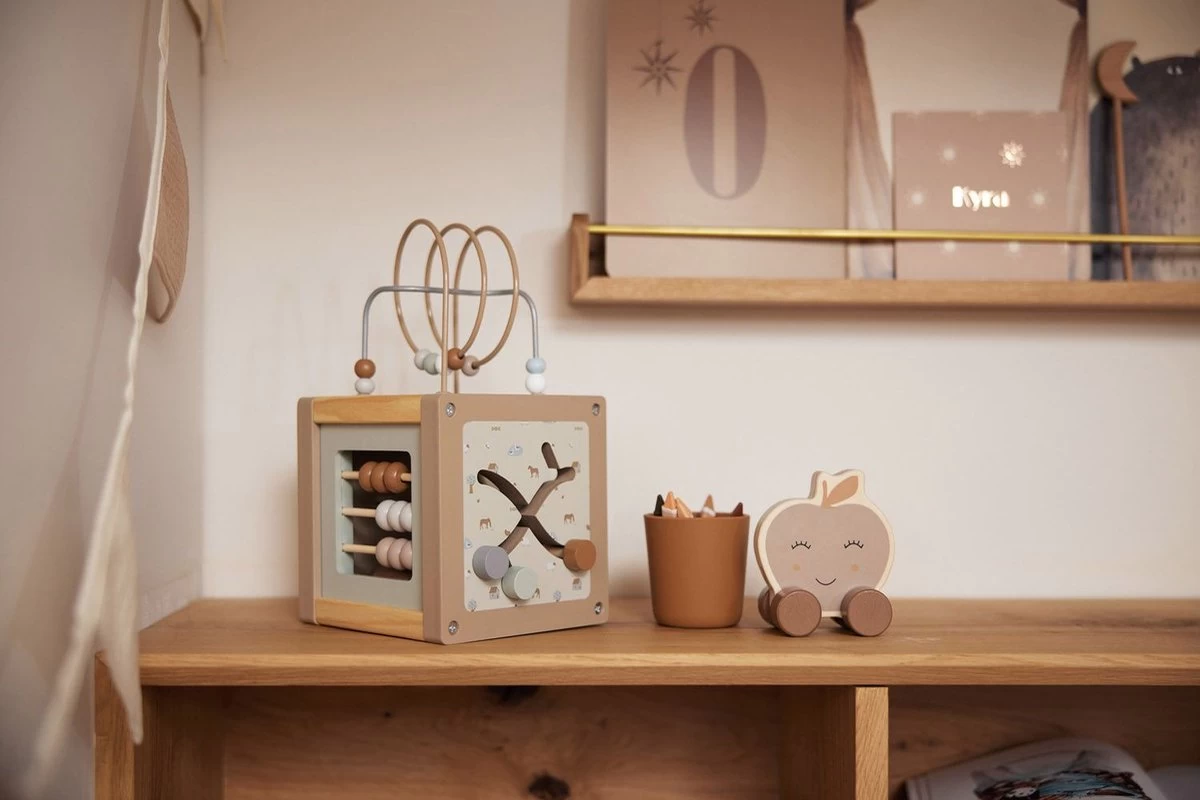 Jollein Houten Activiteitenkubus 15x15x15cm - Farm - Afbeelding 7