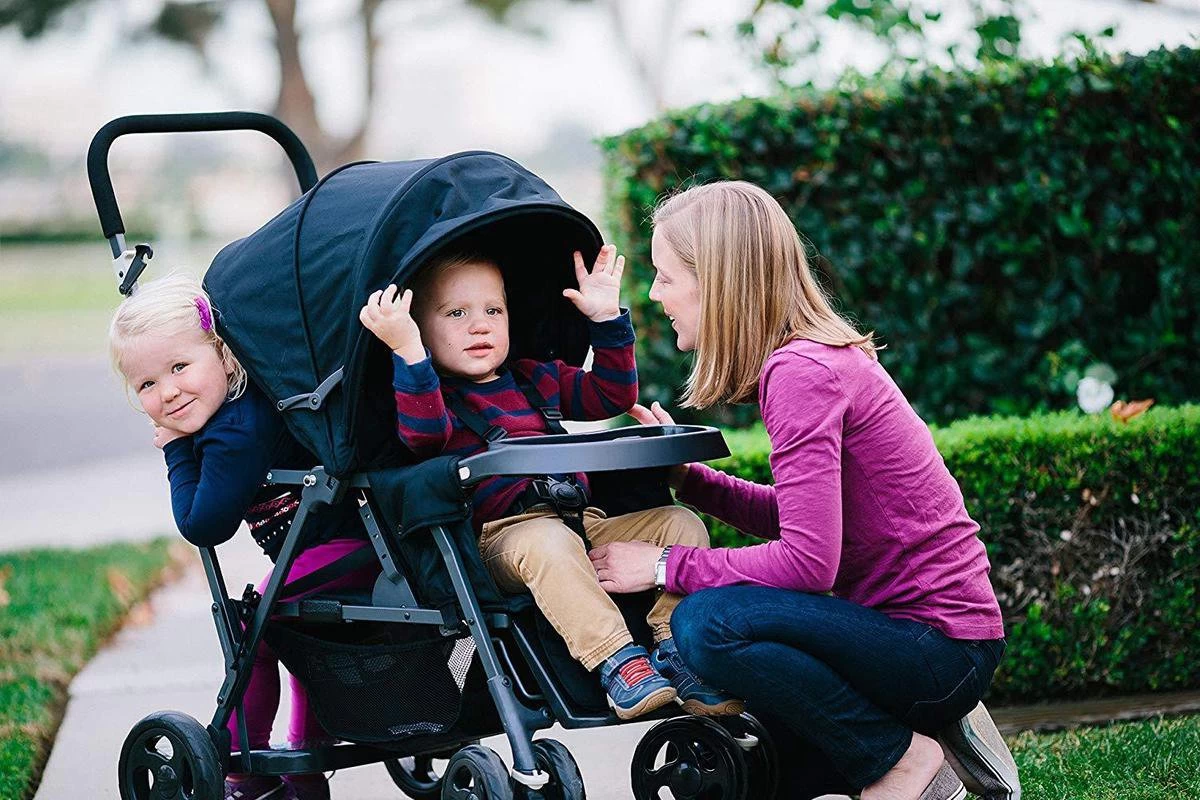 Joovy Caboose Graphite Stand On Tandem Buggy - Rood - Duo Buggy - Dubbele Buggy - Afbeelding 8