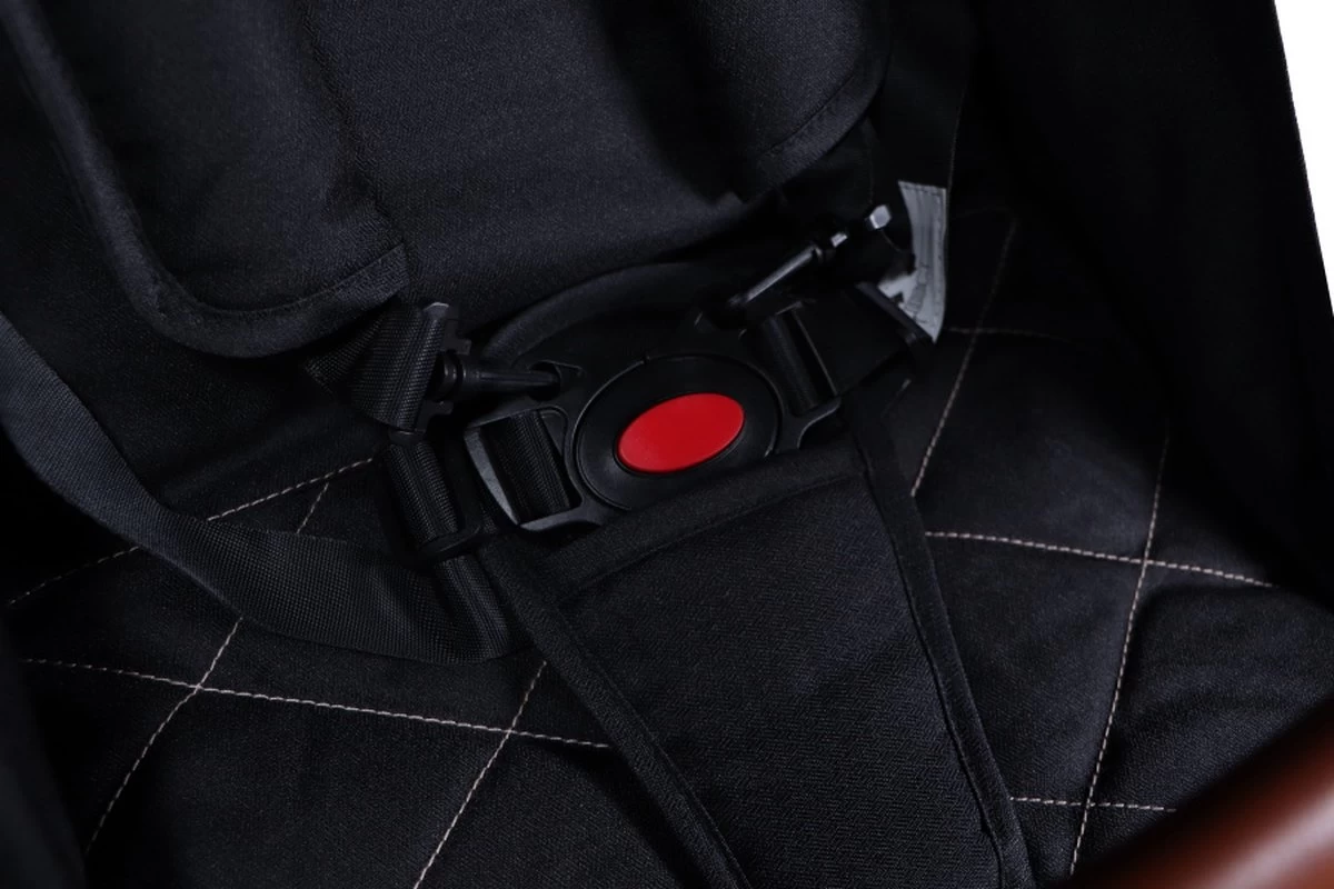 Ding Vivo Wandelwagen - Zwart/Rose - Inklapbare Buggy - Inclusief Boodschappenmandje En Zonnekap - Afbeelding 9