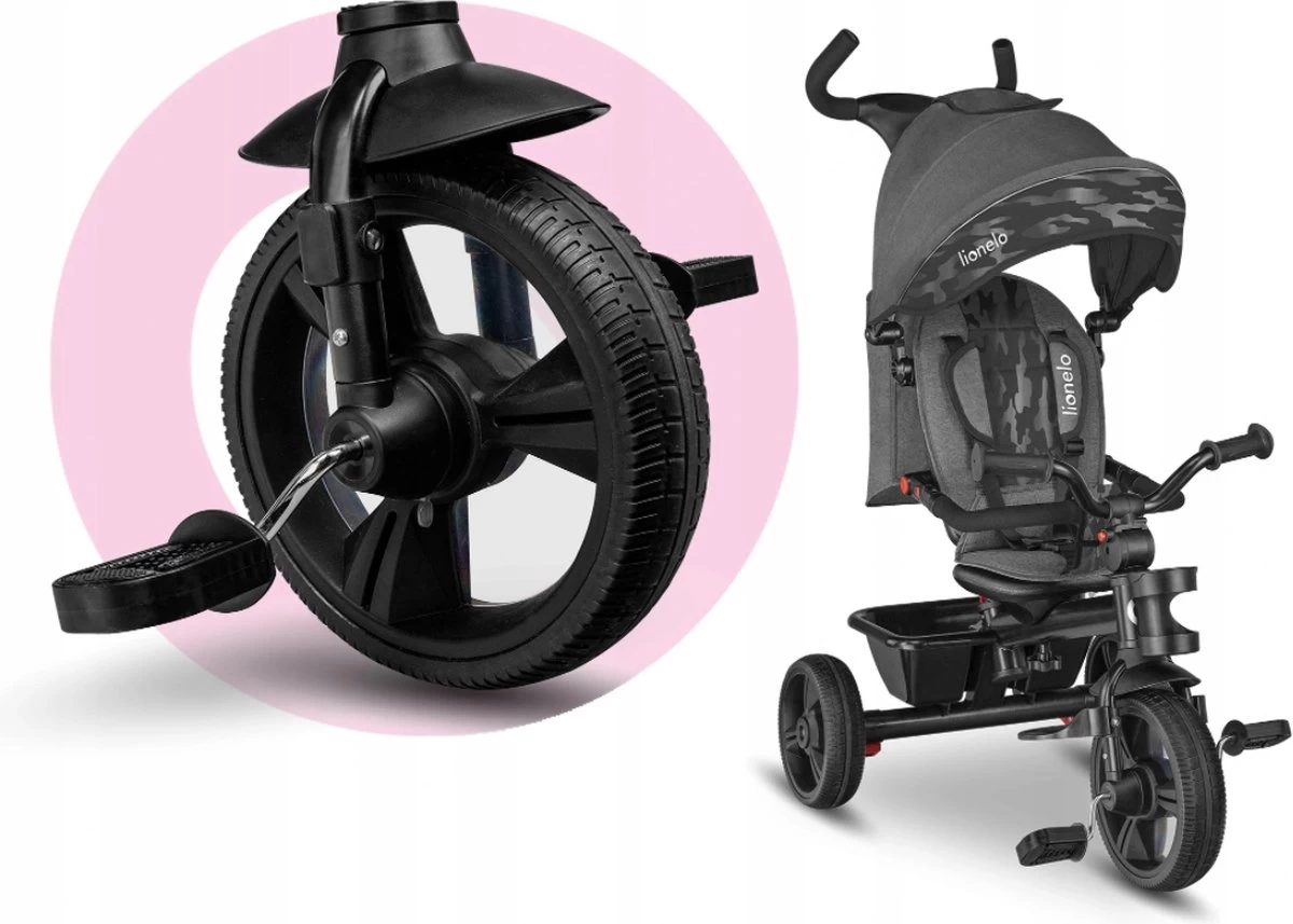 Merkloos Kinderwagen - 3 In 1 Kinderwagen - Duwfiets - Driewieler - Tot 25 Kg - Tot 36+ Maanden - Met Duwstang - Kinder Wagen - Kinder Driewieler - Buggy - Duwfiets - Afbeelding 3