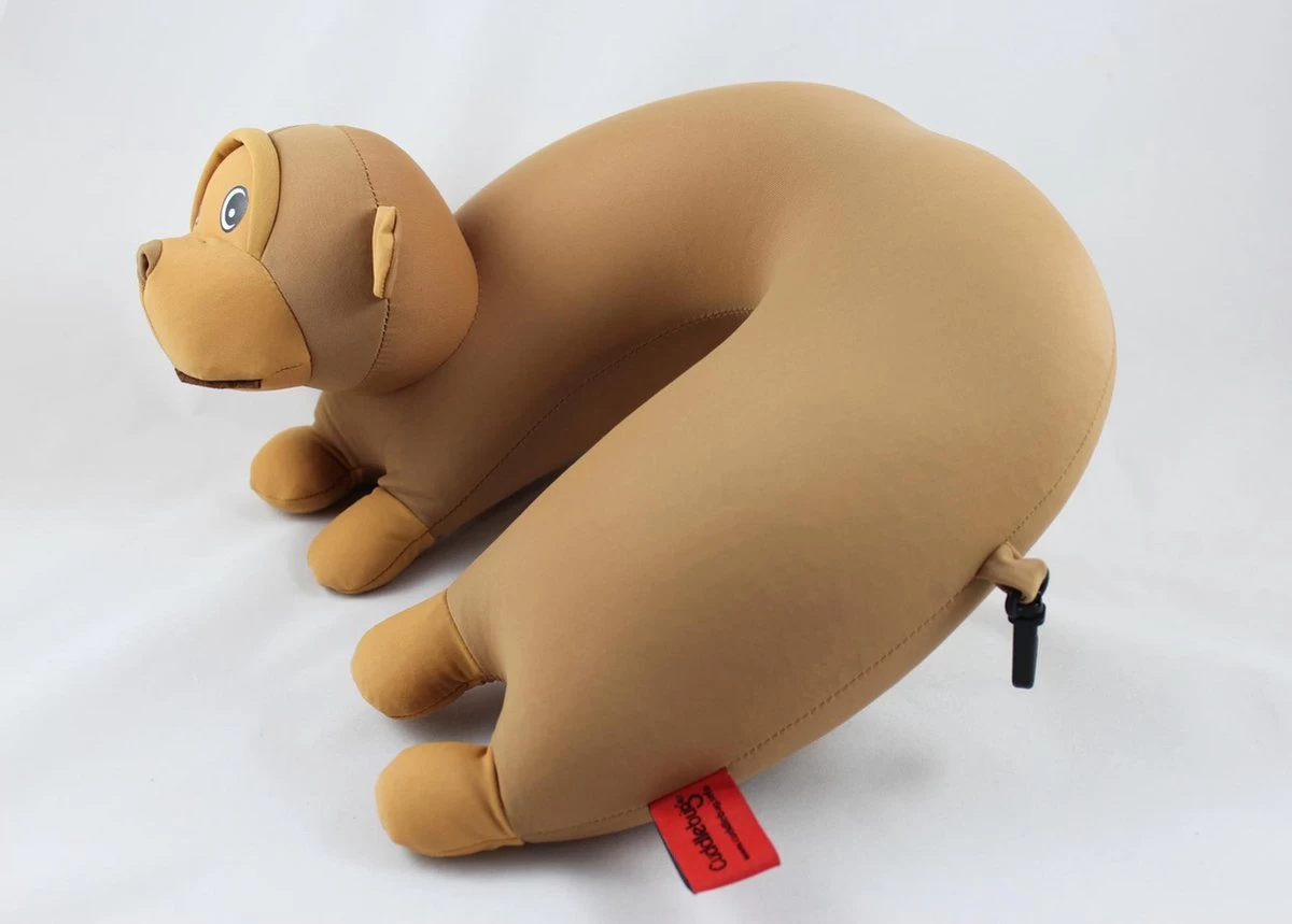 Cuddlebug U-shape Kussen | Aap | Knuffel | Kinderen - Afbeelding 5