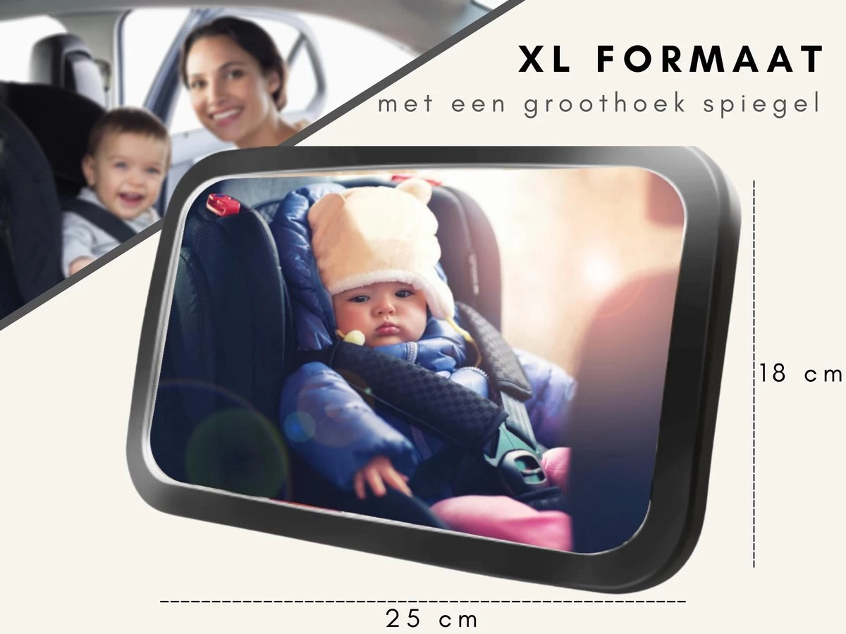 Autospiegel Baby Achterbank - Universele Baby Auto Spiegel - Afbeelding 2