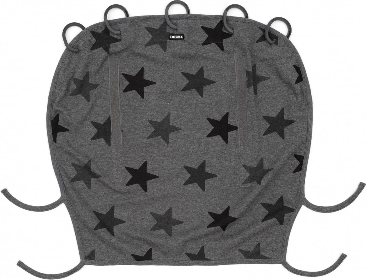 Dooky Universal Cover Zonnescherm Kinderwagen - Grey Stars - Afbeelding 12