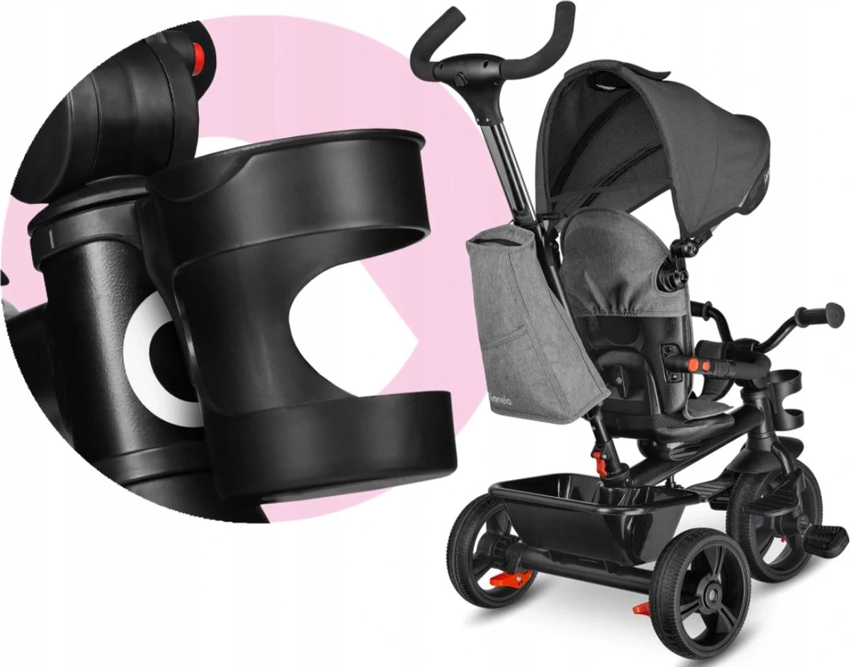 Merkloos Kinderwagen - 3 In 1 Kinderwagen - Duwfiets - Driewieler - Tot 25 Kg - Tot 36+ Maanden - Met Duwstang - Kinder Wagen - Kinder Driewieler - Buggy - Duwfiets - Afbeelding 6