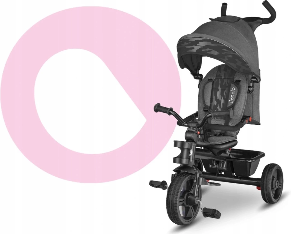 Merkloos Kinderwagen - 3 In 1 Kinderwagen - Duwfiets - Driewieler - Tot 25 Kg - Tot 36+ Maanden - Met Duwstang - Kinder Wagen - Kinder Driewieler - Buggy - Duwfiets - Afbeelding 2