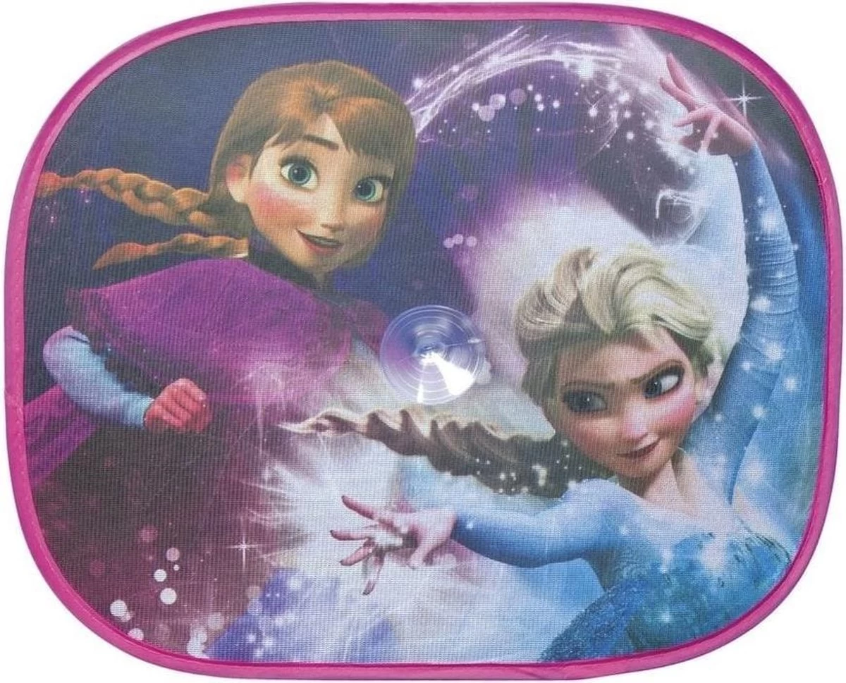 Disney Frozen Autozonneschermen Voor Op De Achterbank 2 Stuks Opvouwbaar – 36x18x4cm | Scherm Tegen De Zon Zijruit | Zonwering Voor Op De Autoruit | Autoraam Zonwering Kinderen - Afbeelding 2