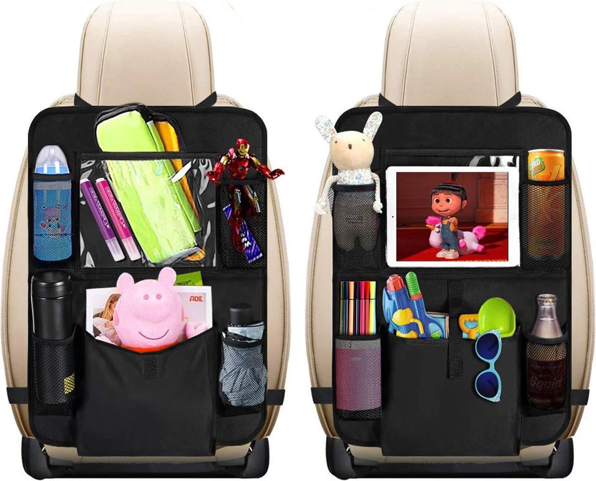 Venneweide - Luxe En Degelijke Autostoel Organizer - Auto Organizer Met Tablethouder - Extra Veel Opbergruimte - Geschikt Voor Baby En Kinderen. Top Kwaliteit