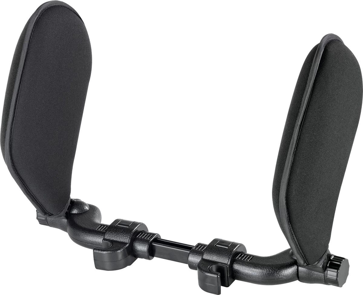 SMP® Hoofdsteun Auto Voor Kinderen En Volwassenen Voor Slapen In Auto - Nekkussen Auto - Reiskussen Auto - Neksteun Auto - Hoofdkussen Auto - Verstelbaar - Memoryfoam Met Ademde Stof - Zwart - Afbeelding 2