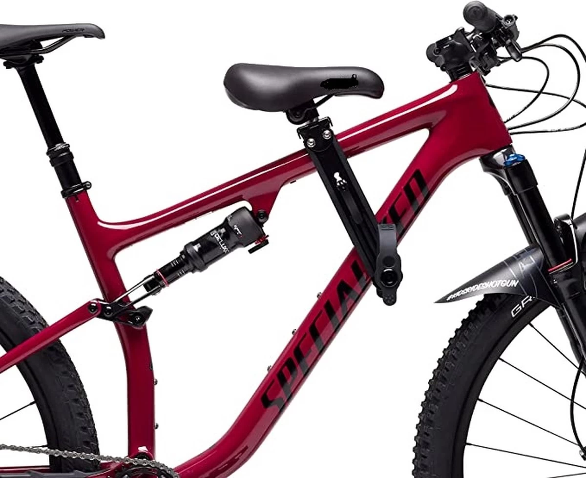 Kinder MTB Zadel Op Stang Met Stuur - Mountainbike Zitje Voor Kinderen - Fietszitje Voor Kinderen - Zwart - Veilig En Comfortabel - Geschikt Voor Mountainbikes