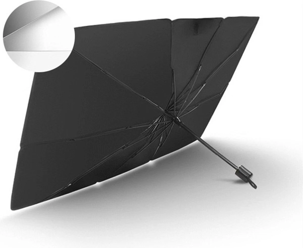 EXTRA GROOT Zonnescherm / Autoparaplu - Binnenkant Voorruit Auto - Opvouwbaar - Hitte En UV Bescherming 148X86cm - Afbeelding 7