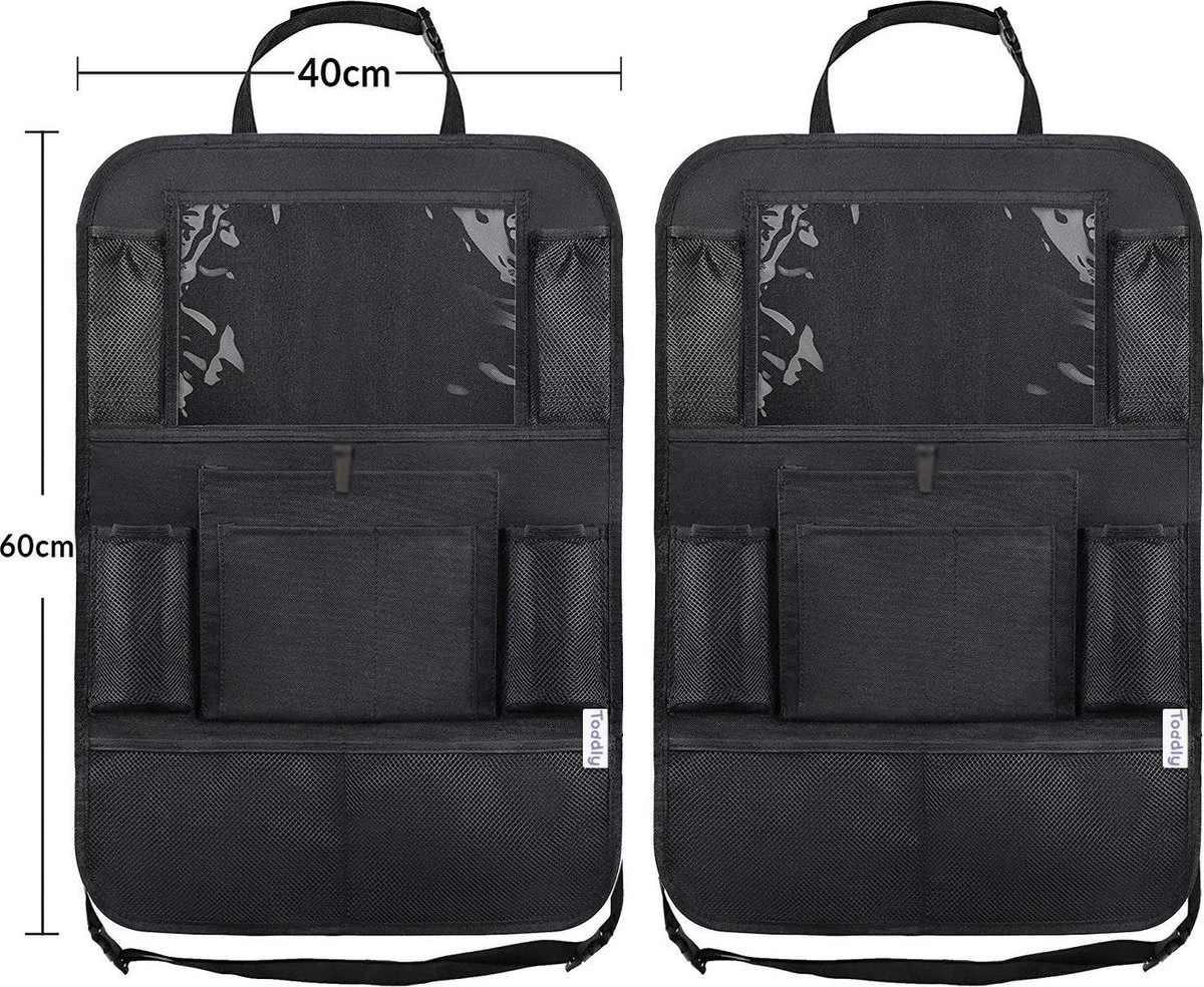 Merkloos Premium Luxe & Stevige Autostoel Organizer Met Tablet Houder - Set Van 2 - Auto Stoel Organiser - - Afbeelding 6