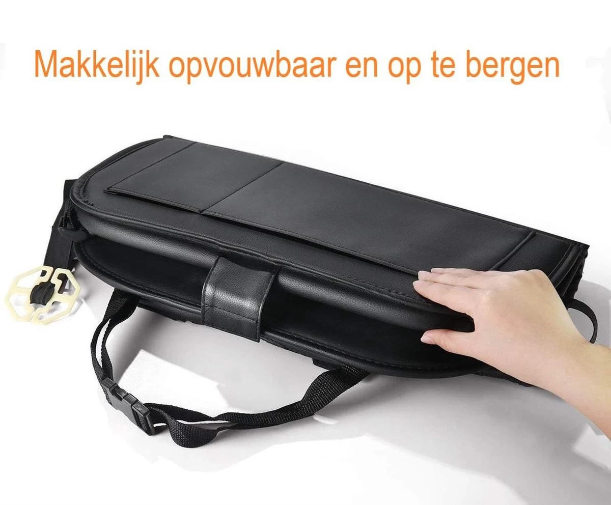 Luxe Auto Organizer Met Tablet Houder Autostoel Organiser Ipadhouder Voor Kinderen – Beige - Afbeelding 5