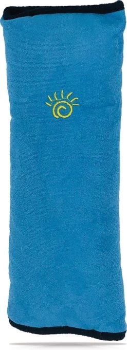 3D Blauwe Gordelkussen Of Slaapkussen Als Reiskussen In De Auto. Dit Kussen Is De Beschermer Van Riem/Gordel, Nek, Hoofd En Kind Bij Het Slapen