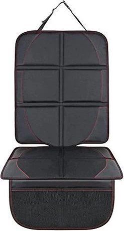 Kinderzitkussen In Zwart + 1 Step Protector - Stoelbeschermer Auto Kinderzitje In Universele Pasvorm - Geschikt Voor Isofix - Antislip, Gemakkelijk Onderhoud En Veilig Met De Stoelbeschermer Auto Rugleuning