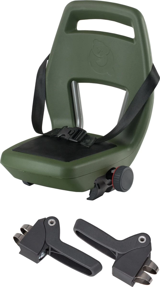 Qibbel 6+ Junior Fietsstoeltje Achter - Legergroen Met Zwart Kussentje - Afbeelding 14