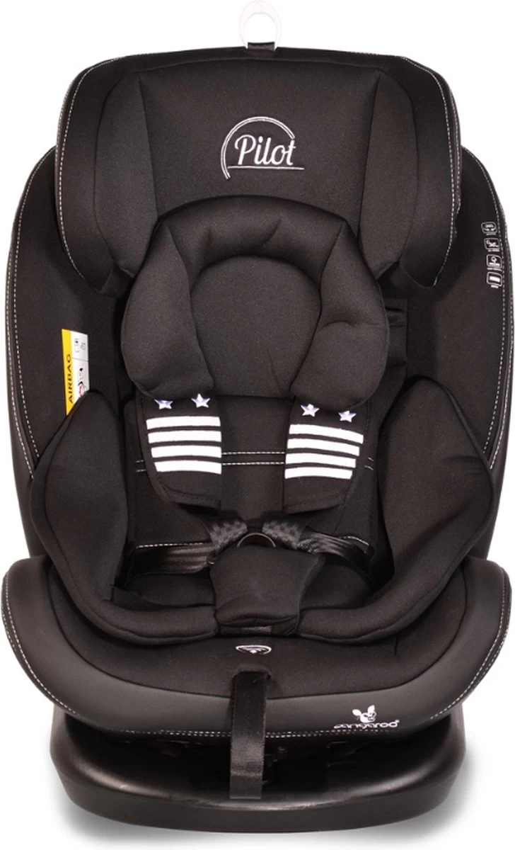 Cangaroo Pilot Black Leather SPS Isofix 360° 0-36 Kg Autostoel Met Zonnekap - Afbeelding 11