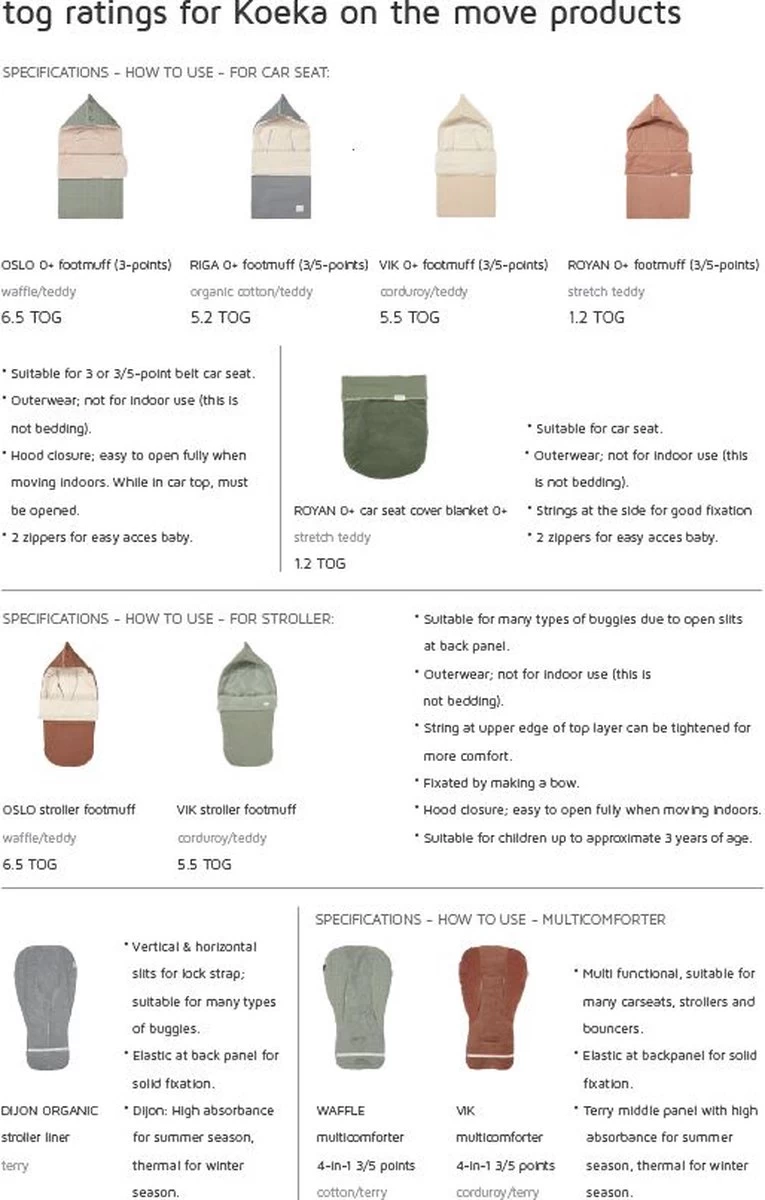 Koeka Hoes Voor Baby Autostoel 0+ Antwerp - Zand - Afbeelding 5