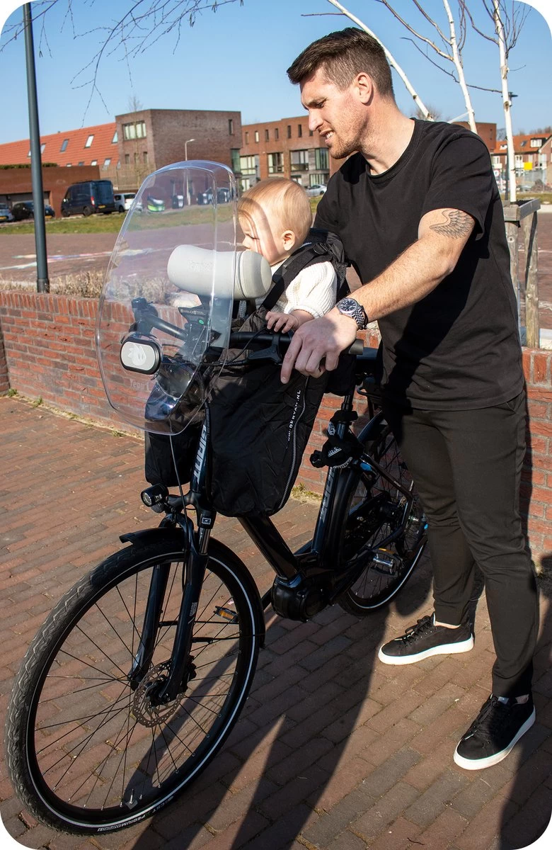 Deryan Bike-a-way Fietsstoeltje Voor - Fiets Regenhoes - Warme Jas En Windbreaker + Regenponcho - Bobike & Yepp - Afbeelding 13