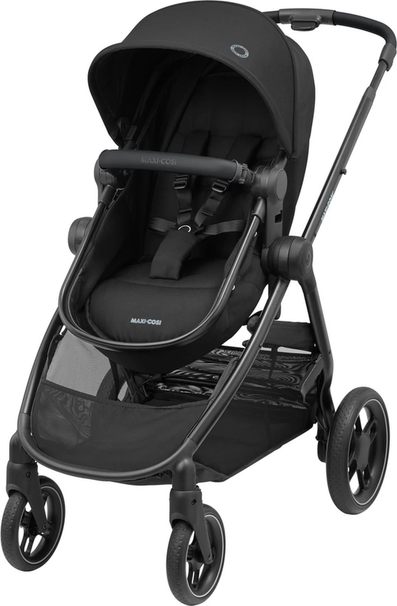 Maxi-Cosi Zelia³ Kinderwagen - Essential Black (zwart Frame + Zwart Leer)