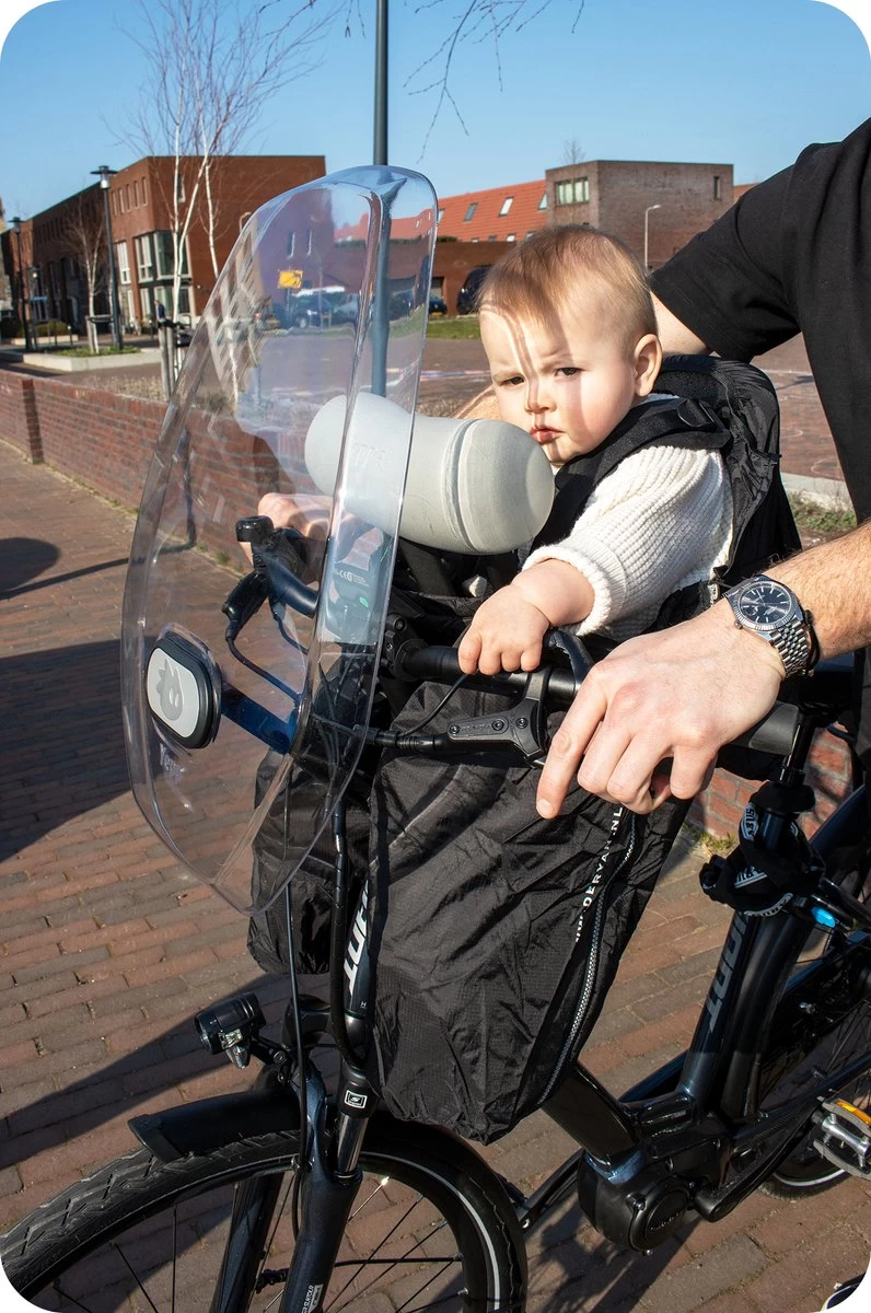 Deryan Bike-a-way Fietsstoeltje Voor - Fiets Regenhoes - Warme Jas En Windbreaker + Regenponcho - Bobike & Yepp - Afbeelding 12