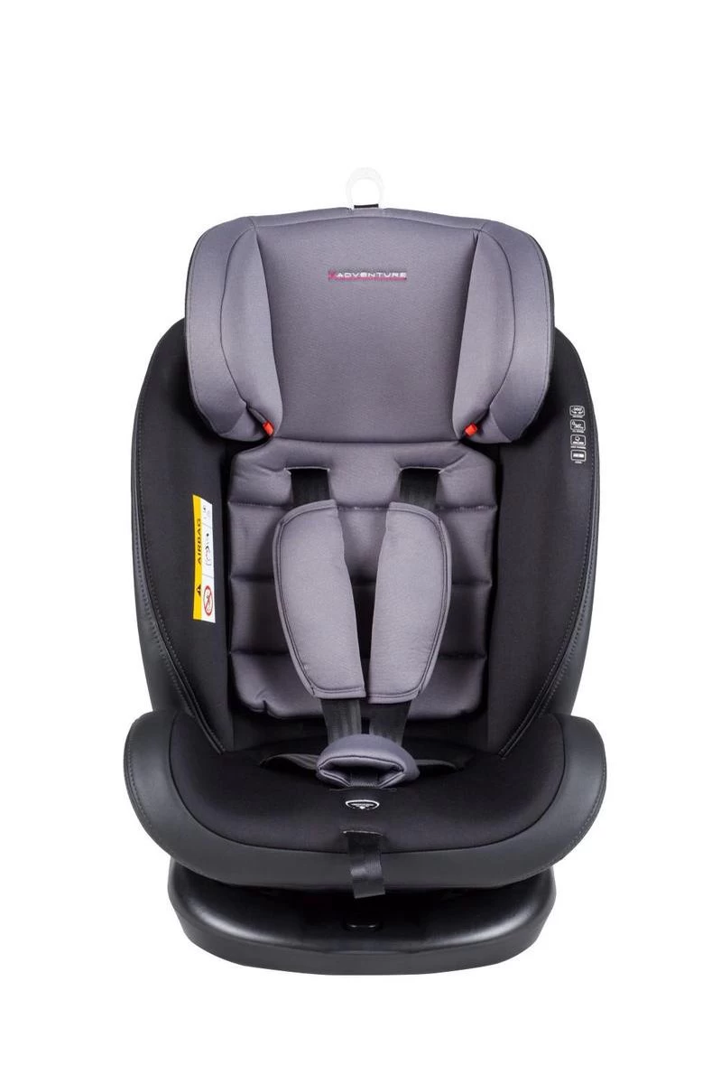 X Adventure Quickfix Meegroei Autostoel Groep 0/1/2/3 - 360 Graden Draaibaar - Grijs - Afbeelding 11
