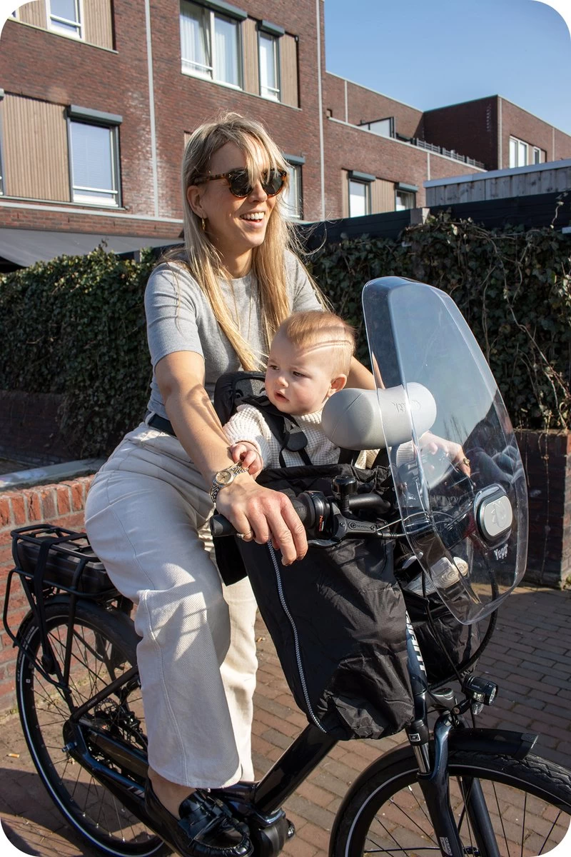 Deryan Bike-a-way Fietsstoeltje Voor - Fiets Regenhoes - Warme Jas En Windbreaker + Regenponcho - Bobike & Yepp - Afbeelding 11