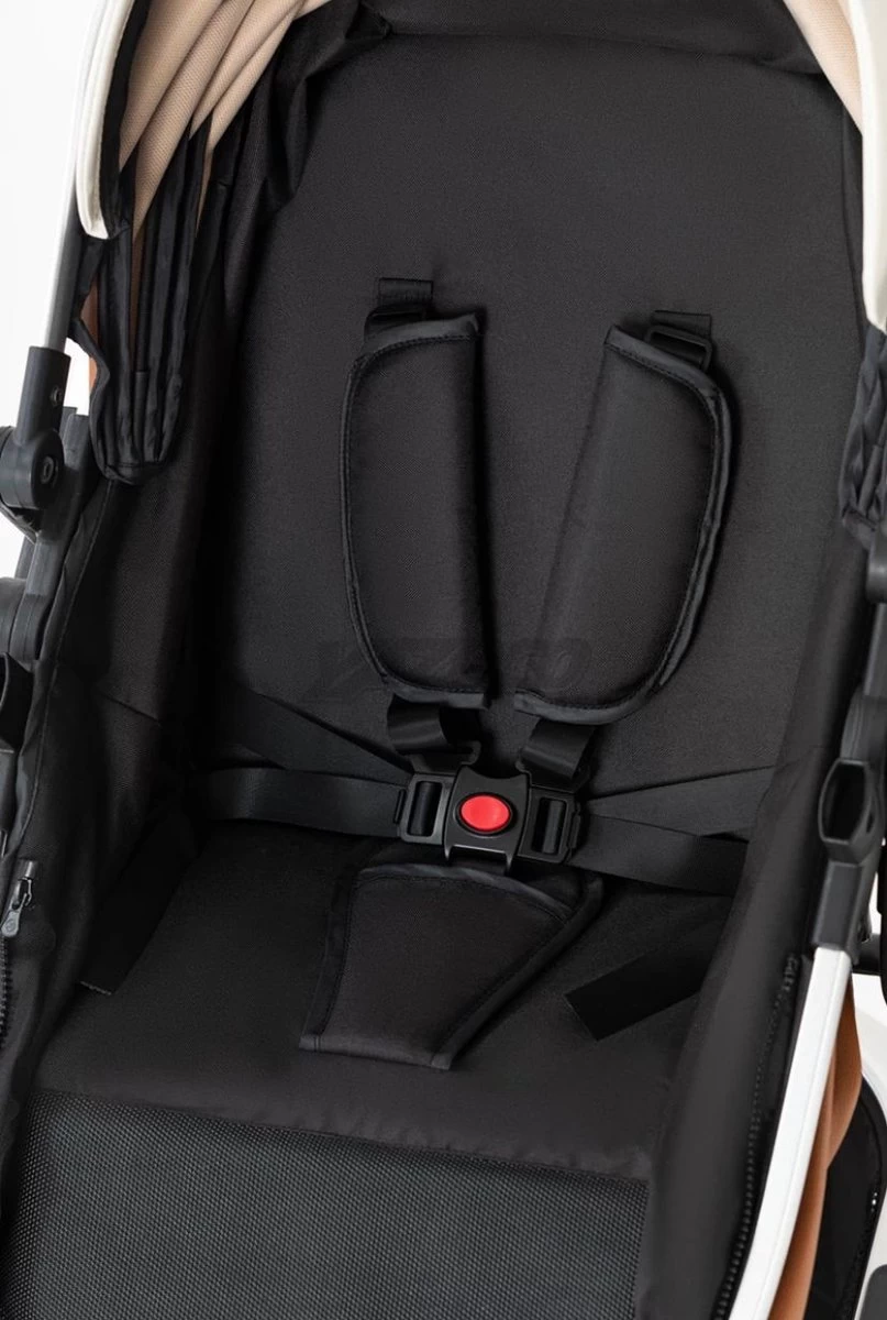 Merkloos BrightWise Luxe Kinderwagen 3 In 1 Voldoet Aan Alle Europese Veiligheidscertificaten - Wandelwagen - Kinderwagen 3-in-1 Incl Autostoel - Kinderwagen Maxi Cosi – Buggy 3 In 1 - Newborn - Leer - Grijs - Afbeelding 2