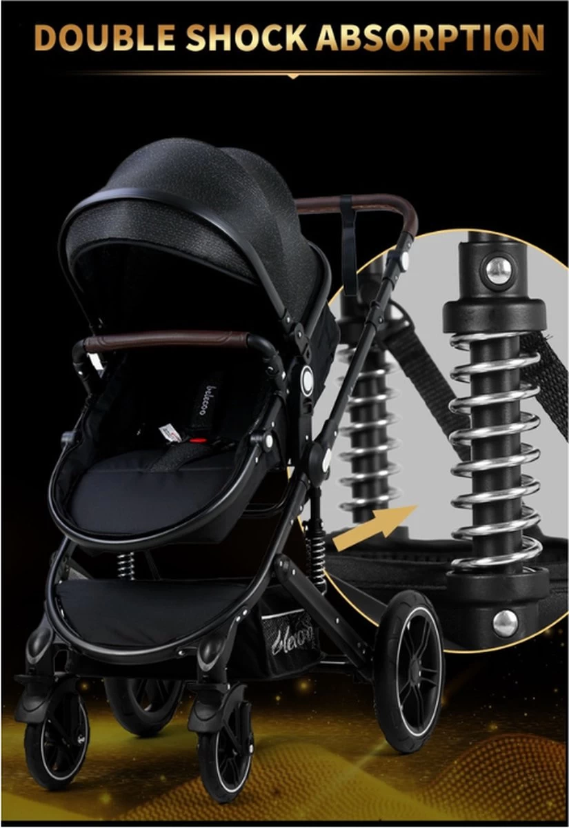Merkloos 3 In 1 Kinderwagen - Buggy - Opklapbare Wandelwagen - Opvouwbaar - Kinderwagen 3 In 1 - Wandelwagen - Kinderwagens - Kinderwagen 3 In 1 Incl Autostoel - Wandelwagen Baby - Maxi-Cosi - Afbeelding 10