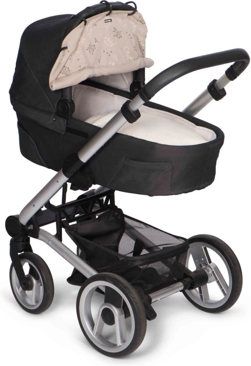 Dooky Universal Cover Zonnescherm Kinderwagen - Romantic Leaves Beige - Afbeelding 5