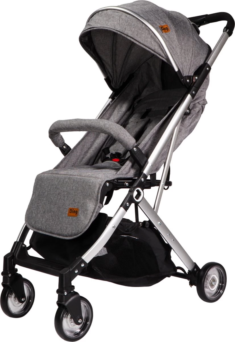 Ding Vivo Wandelwagen - Grijs/Zilver - Inklapbare Buggy - Inclusief Boodschappenmandje En Zonnekap - Afbeelding 10